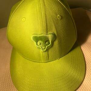 Chicago Cubs Melonwear Budweiser Lime Green 1977 Logo Snapback Hat
